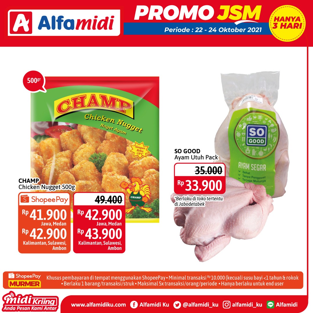 Promo ALFAMIDI JSM Weekend periode 22-24 Oktober 2021