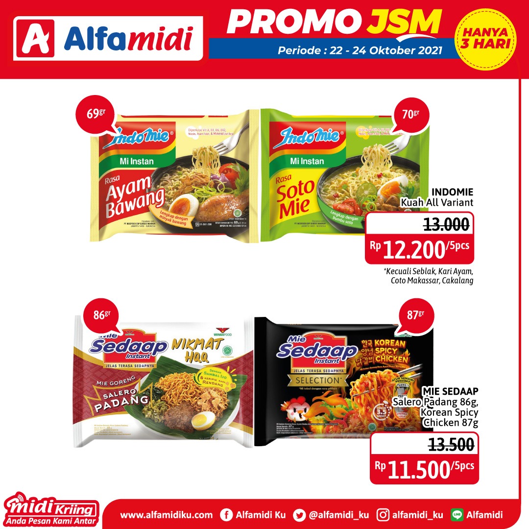 Promo ALFAMIDI JSM Weekend periode 22-24 Oktober 2021