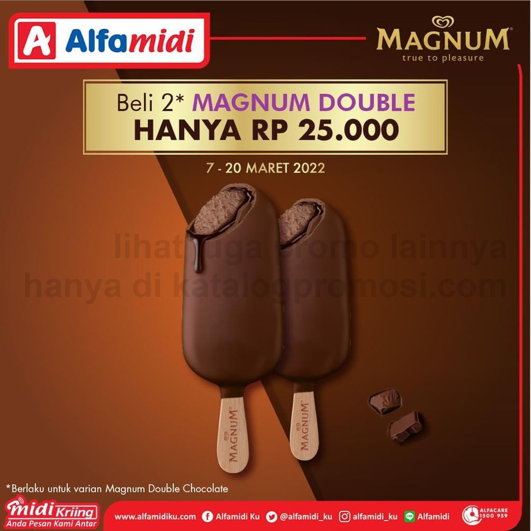 Promo ALFAMIDI Beli 2 Magnum Double Chocolate HANYA Rp 25.000