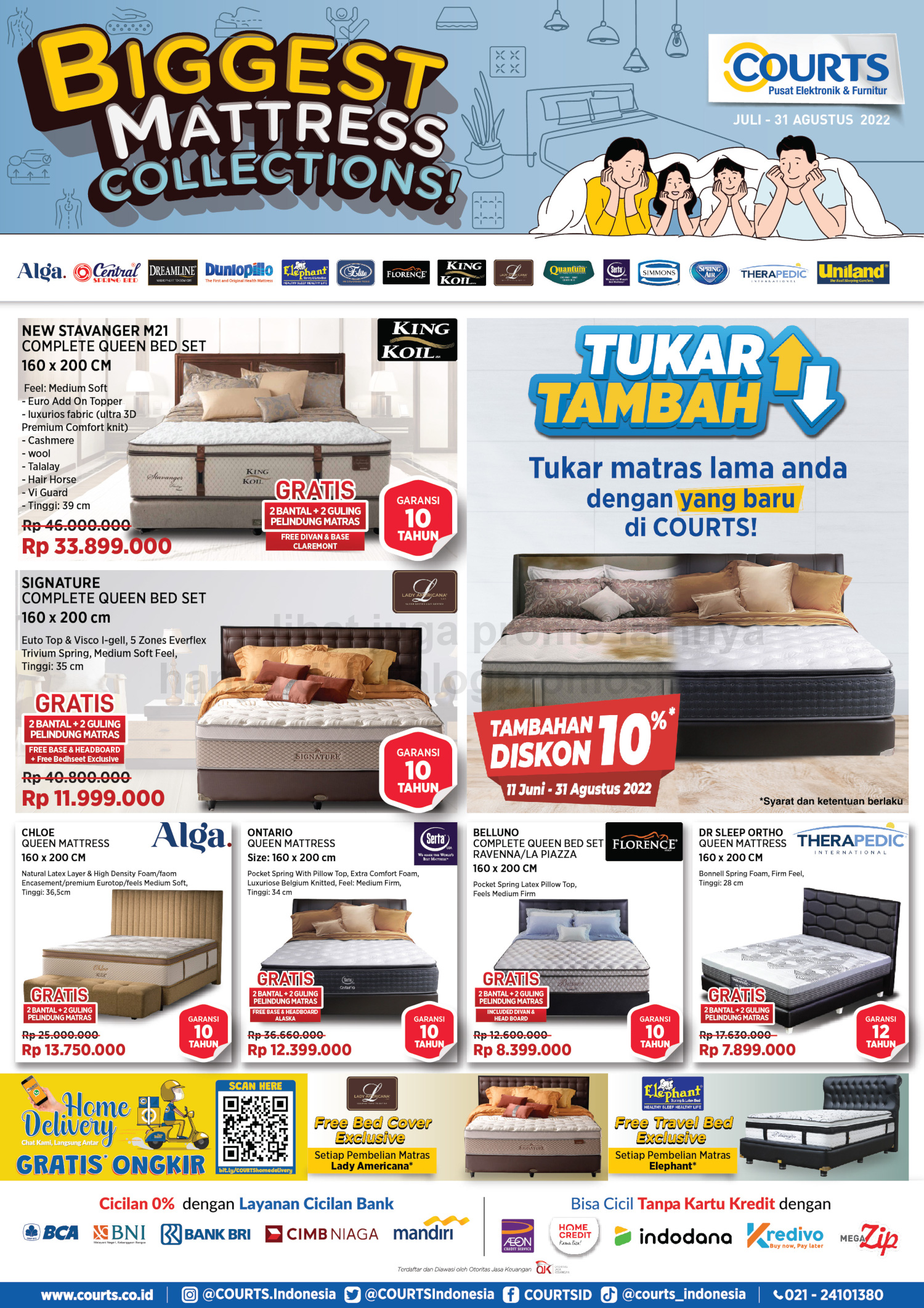 Promo COURTS SPECIAL PRICE untuk BIGGEST MATTRESS COLLECTION 