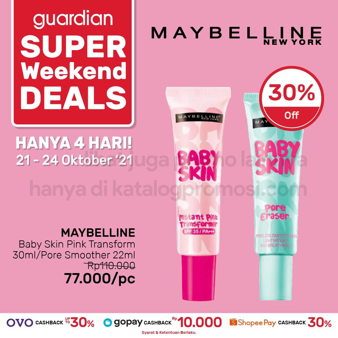 Promo GUARDIAN Super Weekend Deals up to 50% off periode 21-24 Oktober 2021