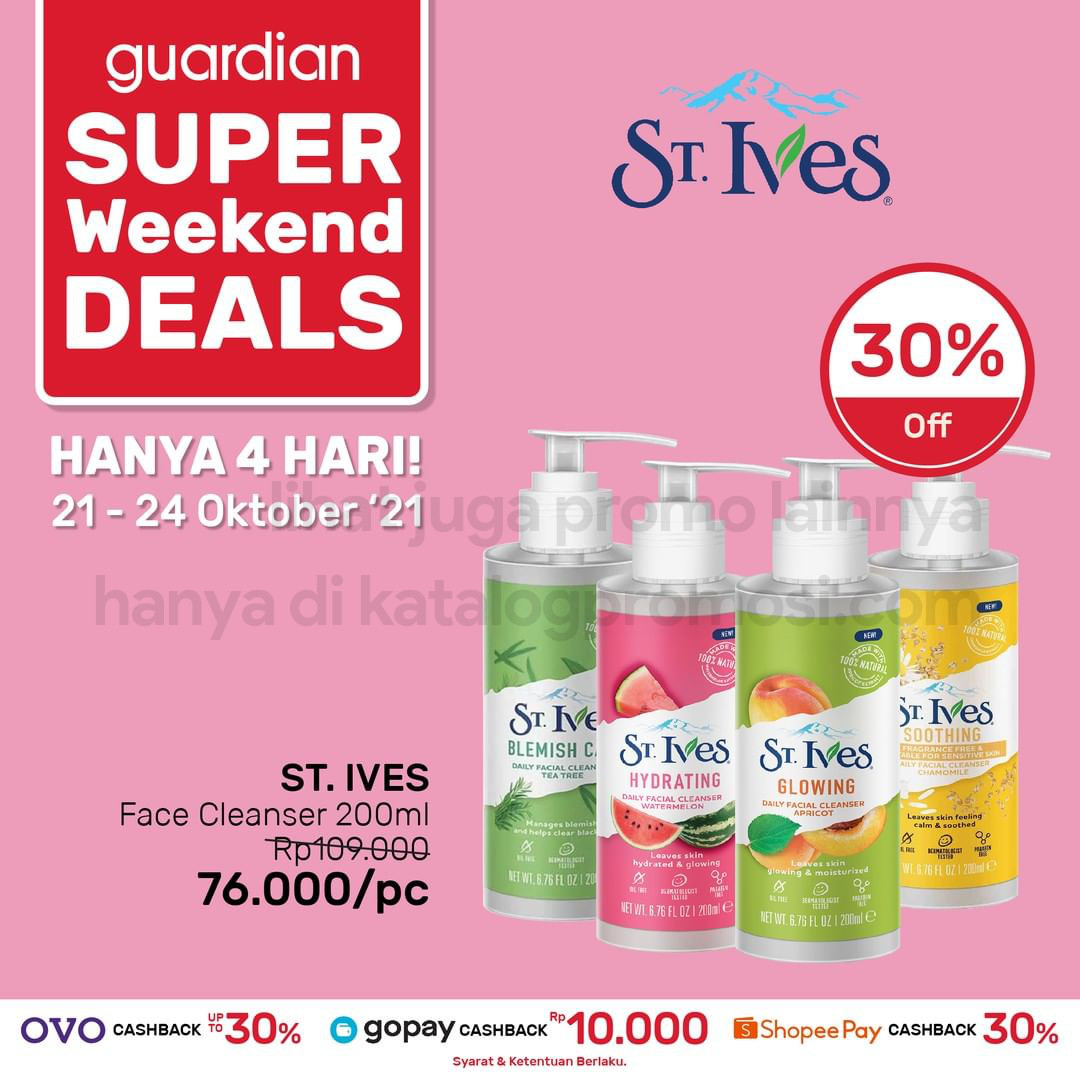 Promo GUARDIAN Super Weekend Deals up to 50% off periode 21-24 Oktober 2021