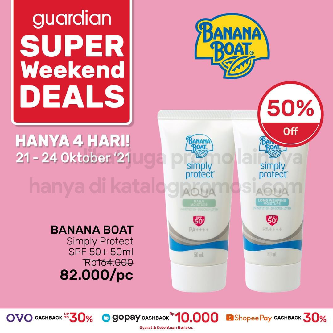 Promo GUARDIAN Super Weekend Deals up to 50% off periode 21-24 Oktober 2021