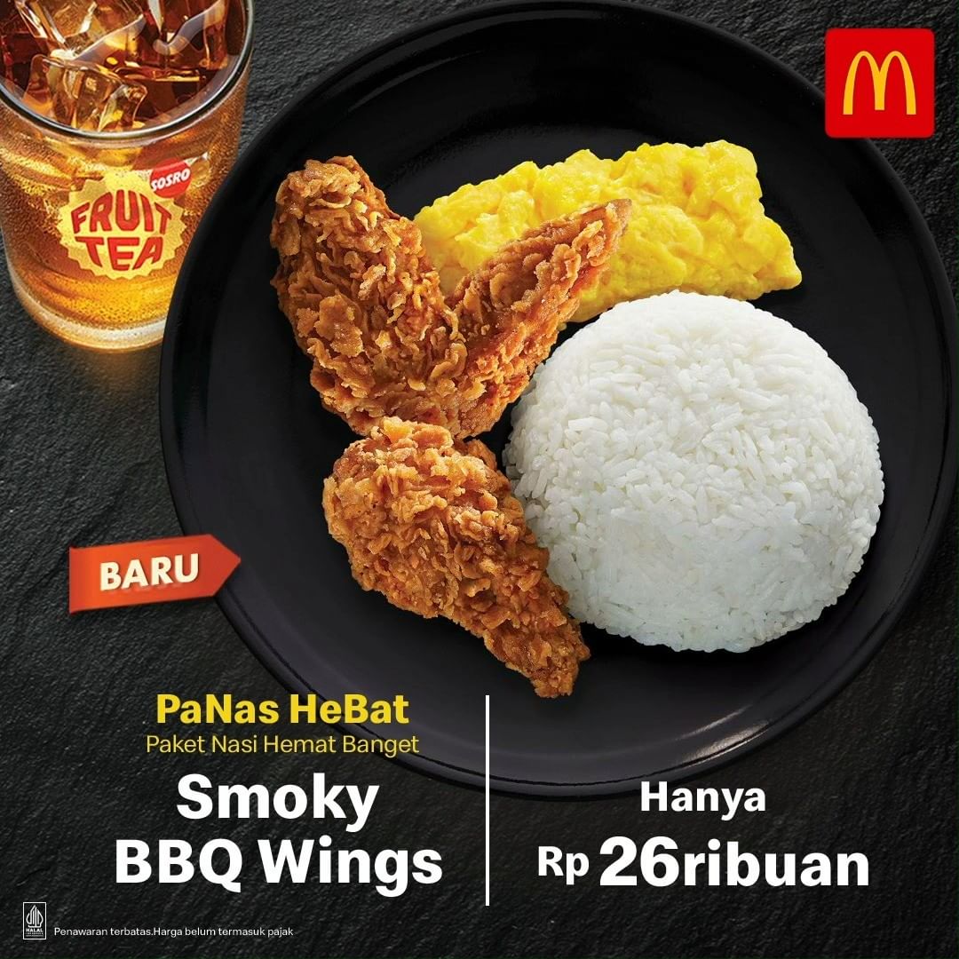 BARU! McDonalds PaNas HeBat Smoky Wings BBQ - Harga mulai Rp. 26RIBUAN