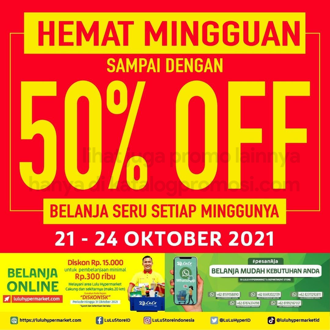 Promo LULU HYPERMARKET Katalog Weekend periode 21-24 Oktober 2021