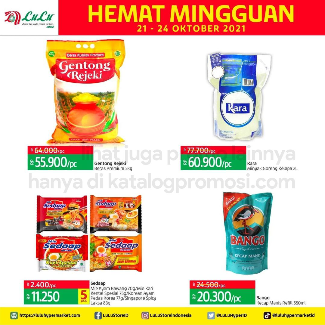 Promo LULU HYPERMARKET Katalog Weekend periode 21-24 Oktober 2021