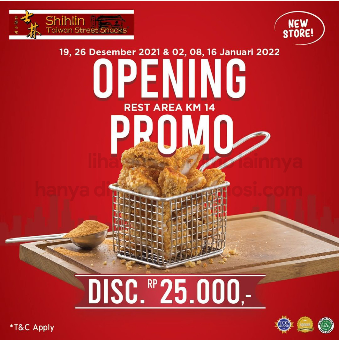 SHIHLIN Rest Area KM 14 Tol Tangerang - Jakarta Opening Promo - Dapatkan Potongan Rp. 25.000