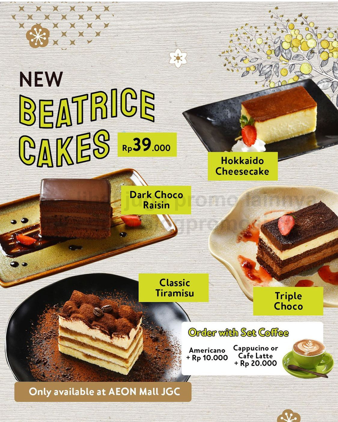 Beartice Quarters Promo BEATRICE CAKES - Harga Spesial Rp. 39.000