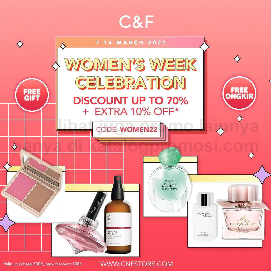Promo C&F Women's Week Celebration - Discount up to 70% + Extra 10% off