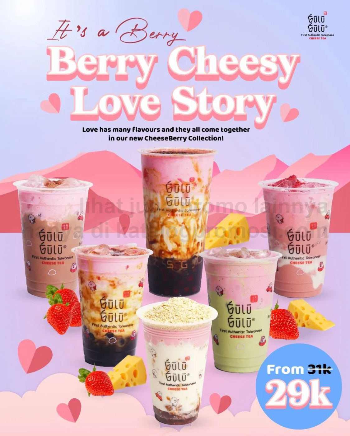 BARU !! GULU GULU Berry Berry Cheese Love Story - Harga Spesial mulai Rp. 29.000