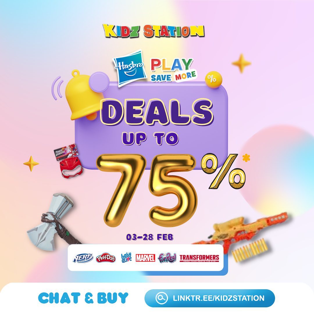 PROMO KIDZ STATION - HASBRO PLAY MORE SAVE MORE! DISCOUNT up to 75% off
