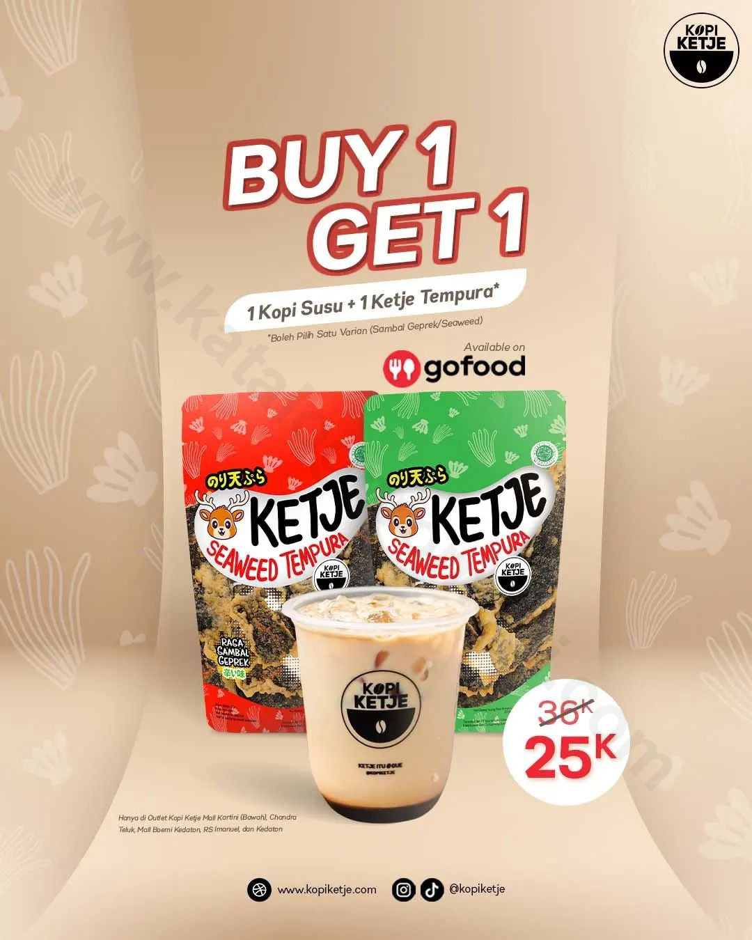 Kopi Ketje Promo Bundling Buy 1 Get 1 Khusus Pemesanan Via GOFOOD