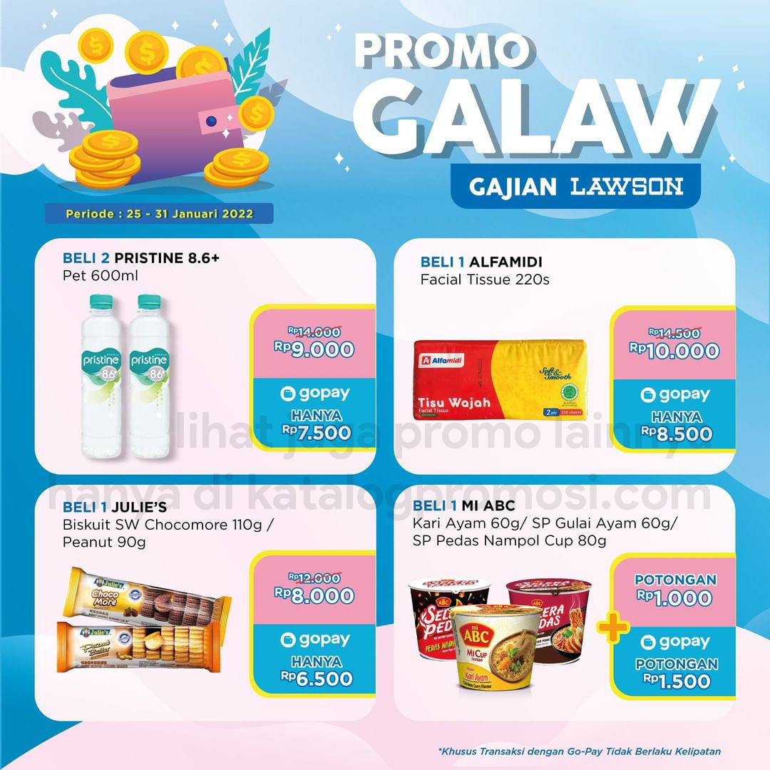 Lawson Promo GALAW Gajian Lawson - Harga Spesial Untuk Produk Pilihan + Potongan Tambahan Menggunakan Gopay