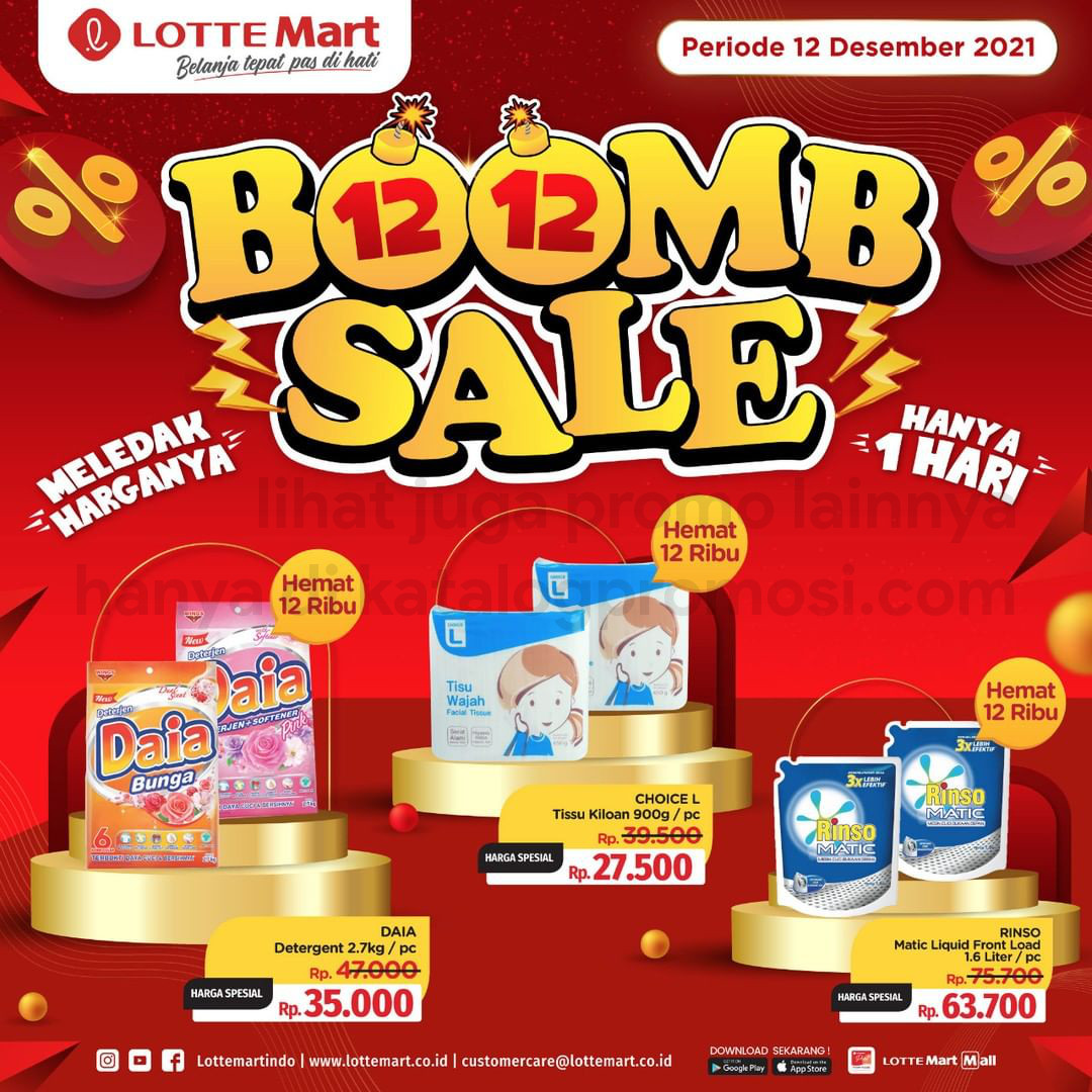 Promo LOTTEMART BOMB SALE 12.12  - HARGA SPESIAL untuk PRODUK PILIHAN