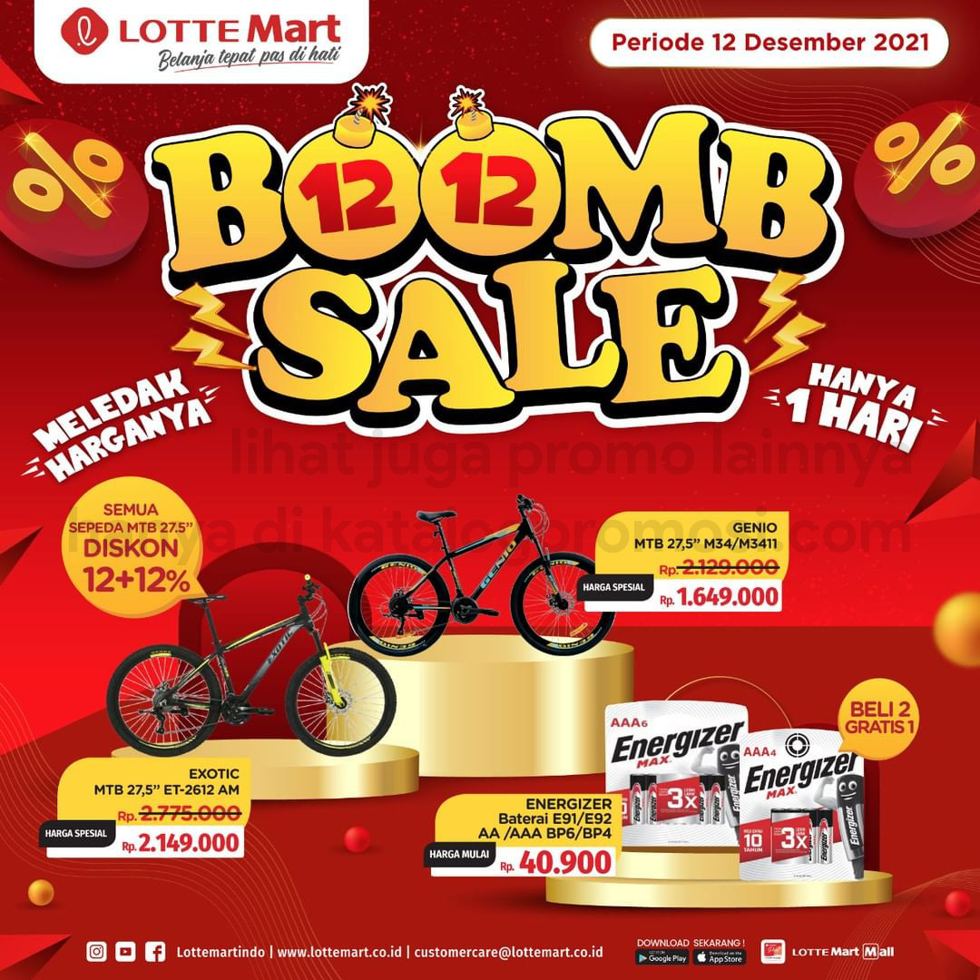 Promo LOTTEMART BOMB SALE 12.12  - HARGA SPESIAL untuk PRODUK PILIHAN