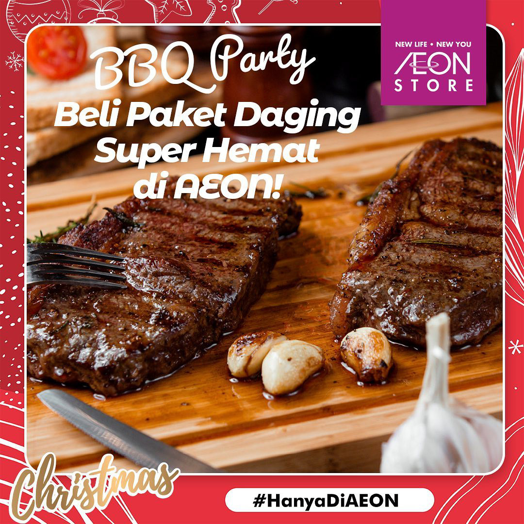 Promo AEON STORE BBQ PARTY - Paket Daging Super Hemat mulai dari Rp. 375,000 aja per set 