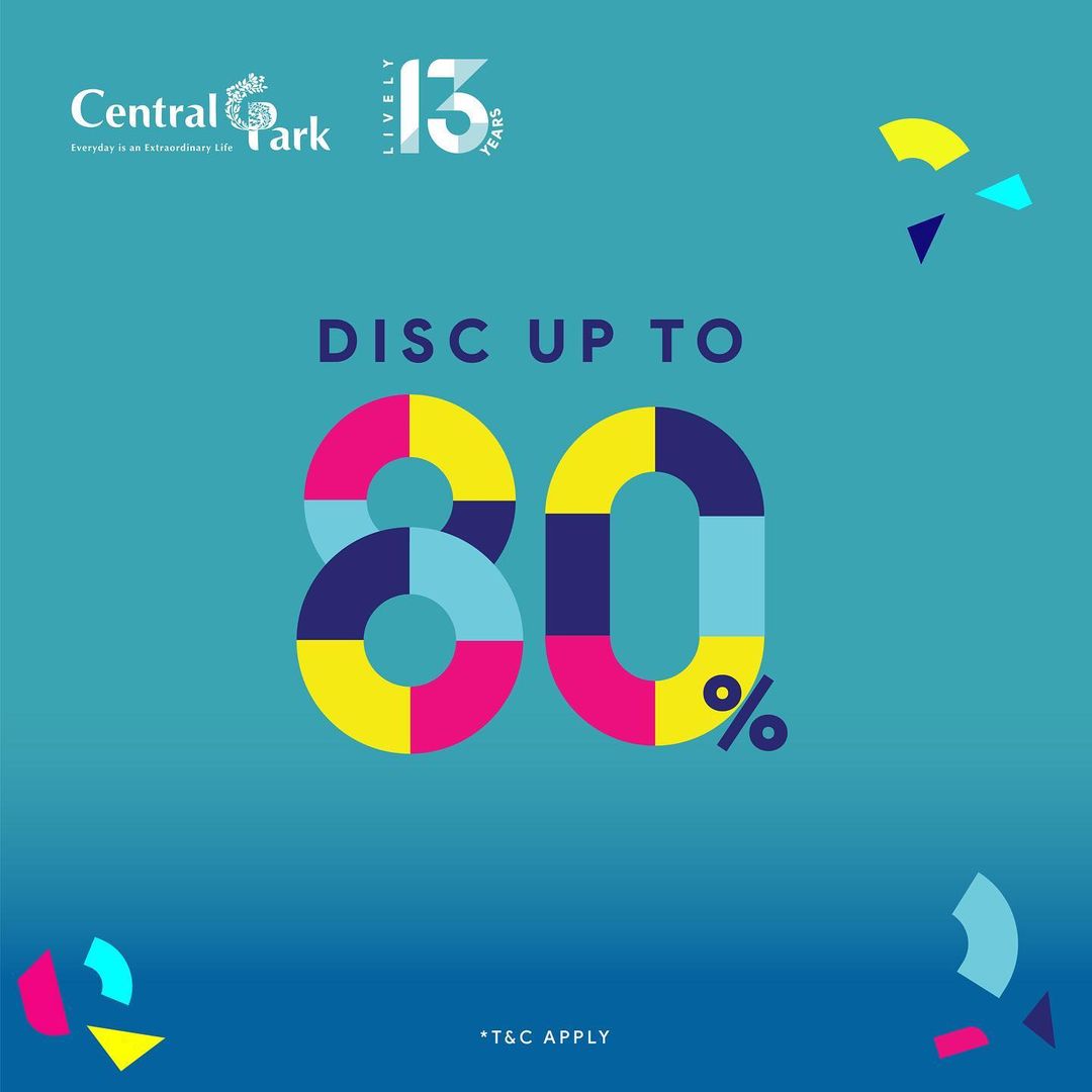 Promo 9.9 CENTRAL PARK ANNIVERSARY SALEBRATION 09.09 - DISCOUNT up to 80% off