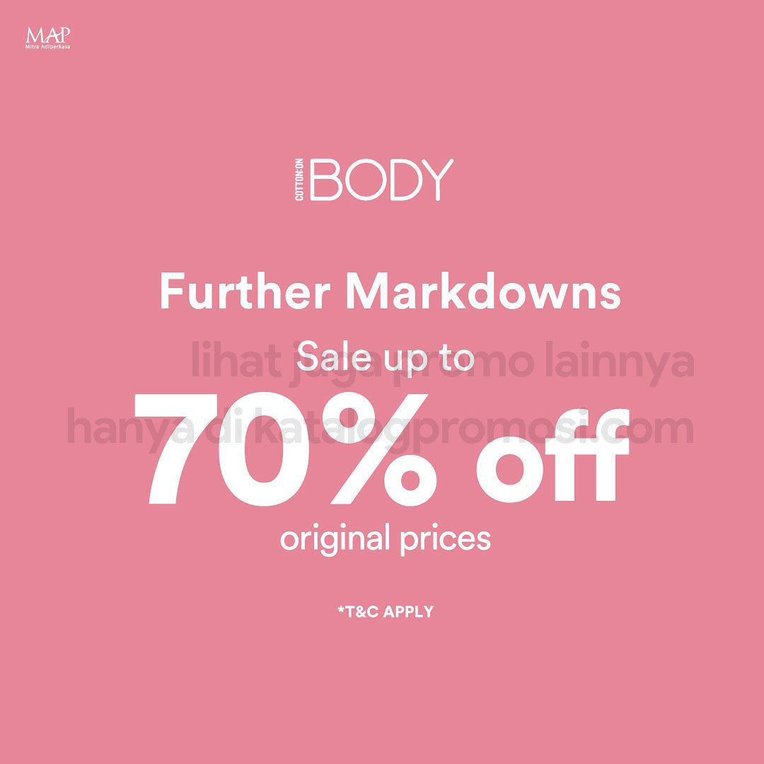 Promo Cotton On & Cotton On Body Further Markdowns Sale - Discount up to 70% Off* Original Price