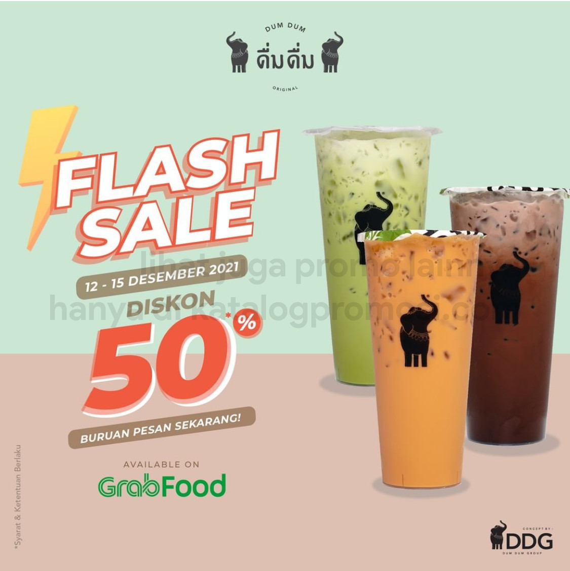 Dum Dum Thai Drinks Promo GRABFOOD FLASH SALE 12.12 - DISKON hingga 50%