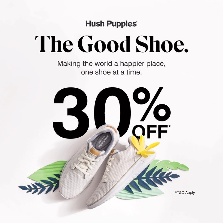 Promo Hush Puppies Discount 30% off for The Good Shoe collection