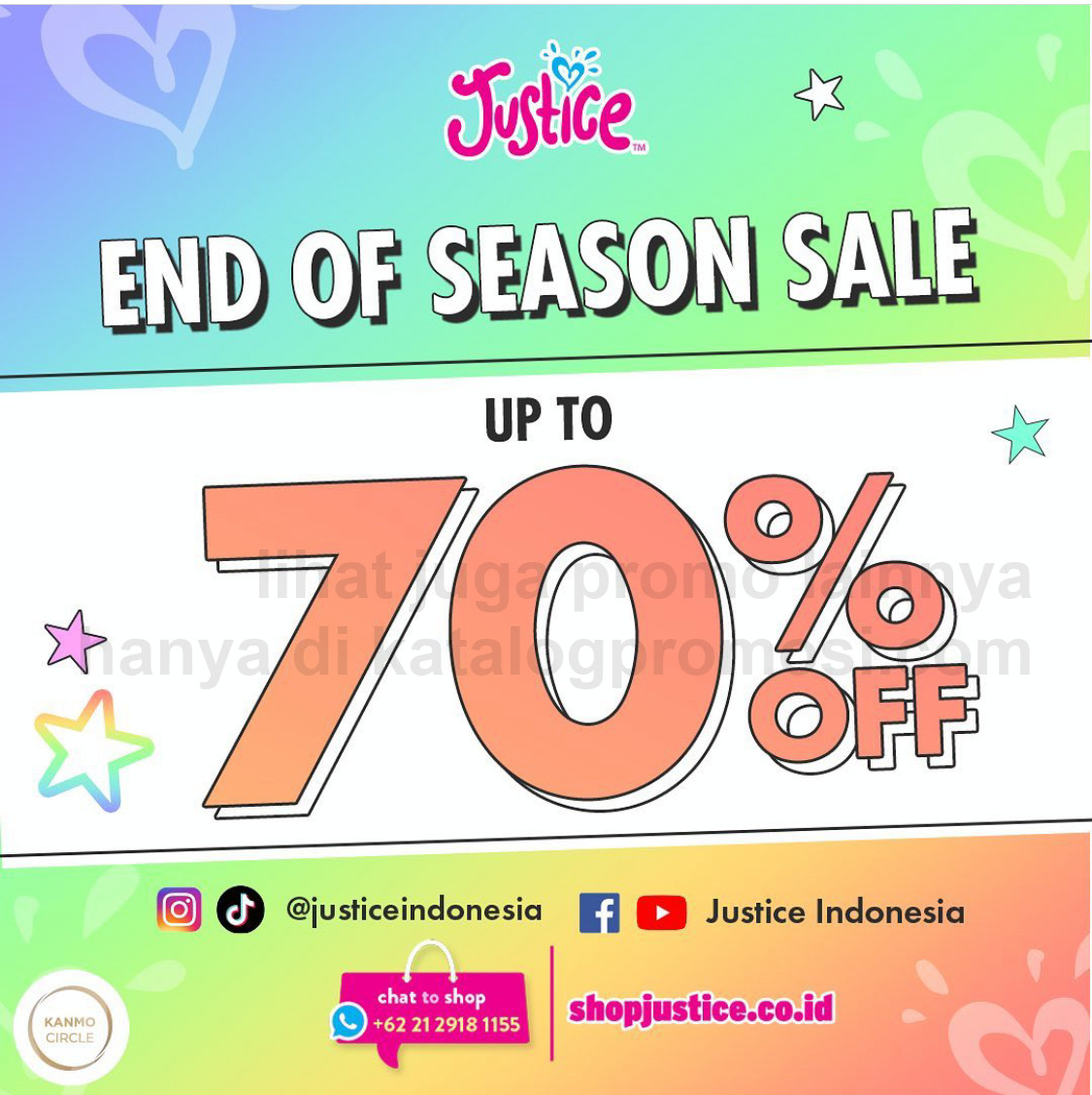 Promo JUSTICE End Of Season Sale - Special Discount up to 70% OFF