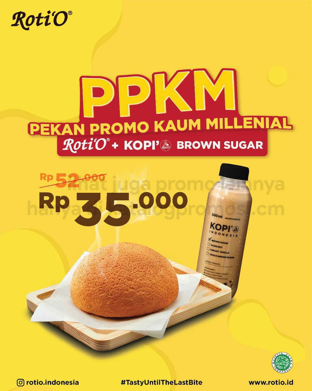 Promo ROTI'O PPKM/Pekan Promo Kaum Millenial  - Paket 1 Roti'O & 1 Kopi'O cuma Rp. 35.000