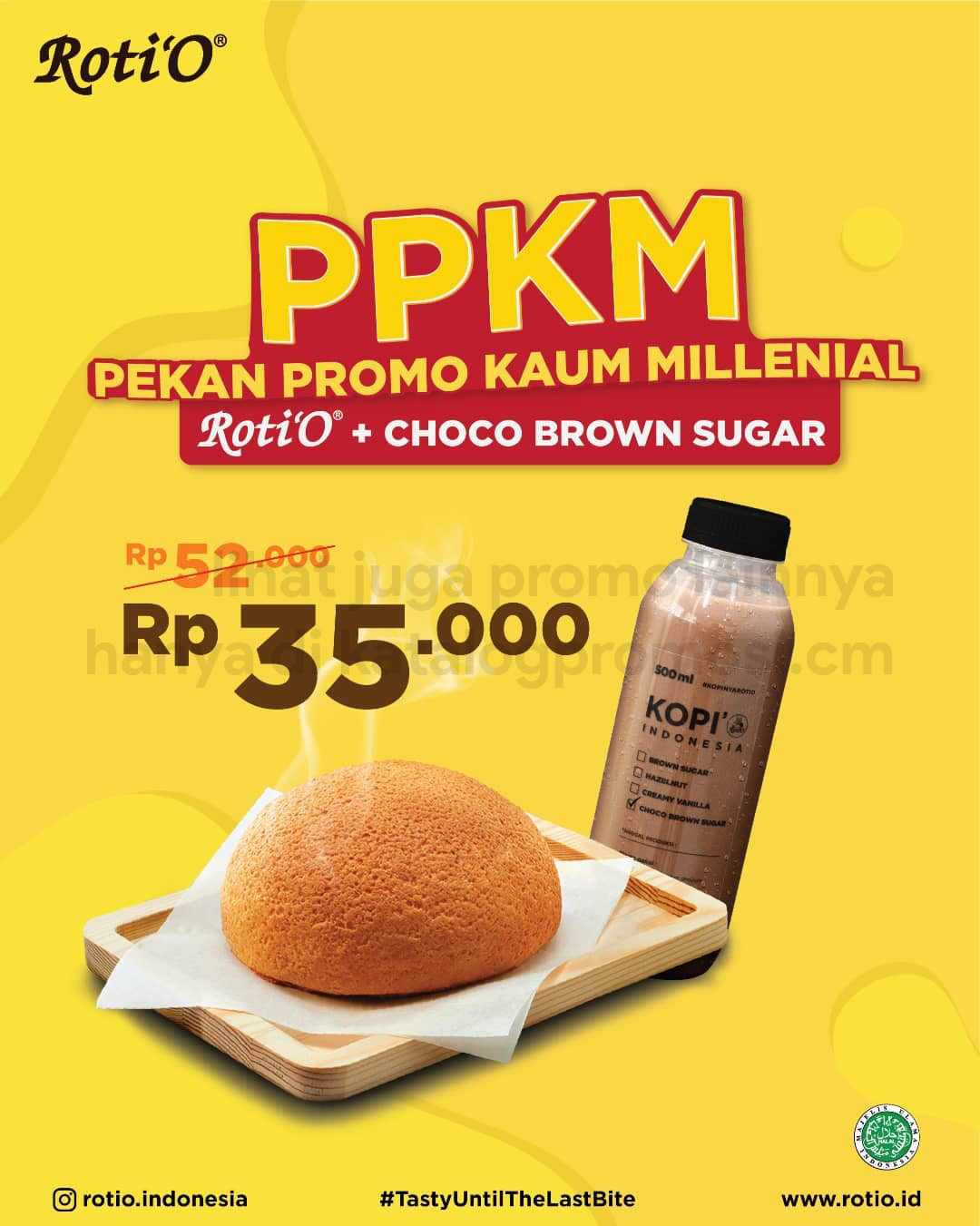 Promo ROTI'O PPKM/Pekan Promo Kaum Millenial  - Paket 1 Roti'O & 1 Kopi'O cuma Rp. 35.000