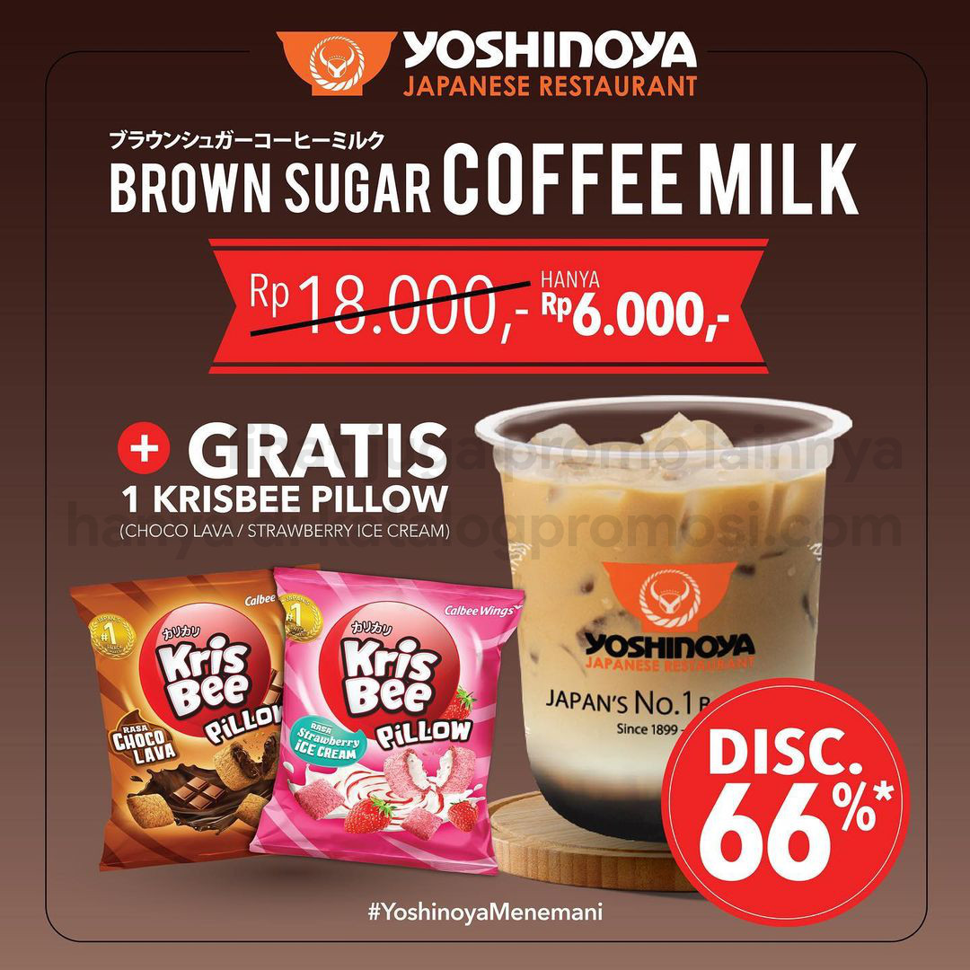 Promo YOSHINOYA HARGA SPESIAL Rp. 6.000 untuk Brown Sugar Coffee Milk