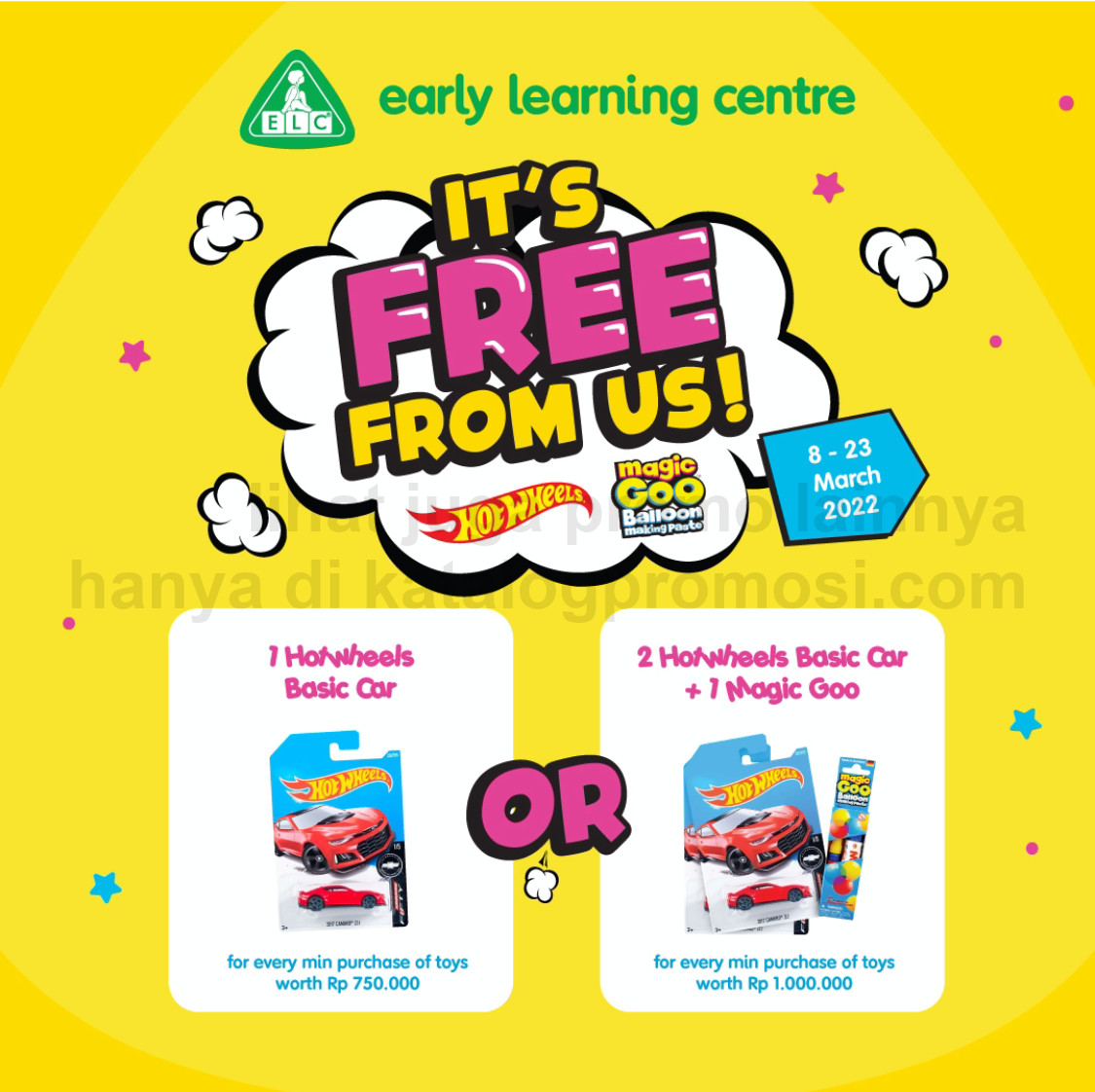 Promo ELC / Early Learning Center GRATIS produk Hotwheels dan Magic Goo