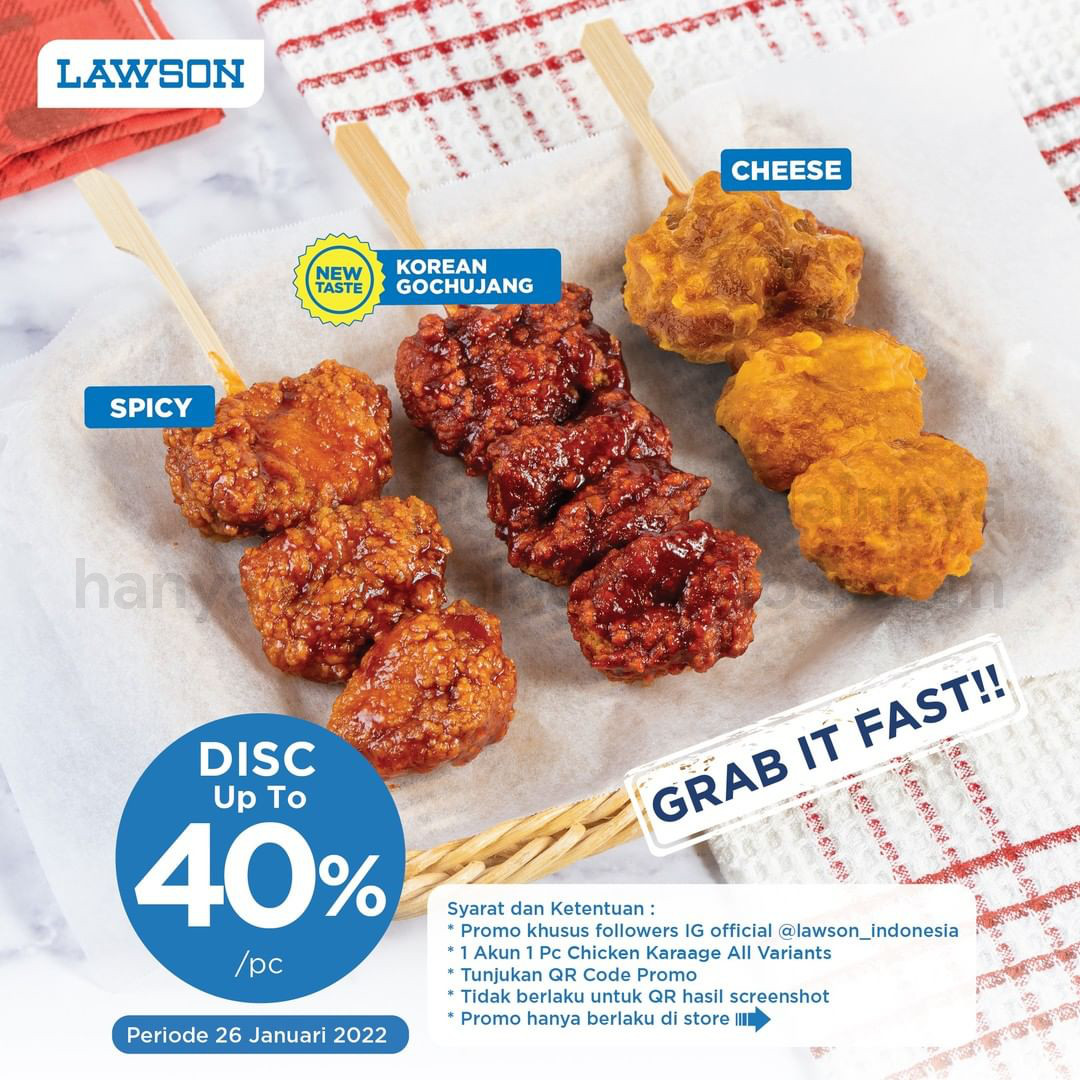 Promo LAWSON DISKON 40% untuk Chicken Karaage Stick
