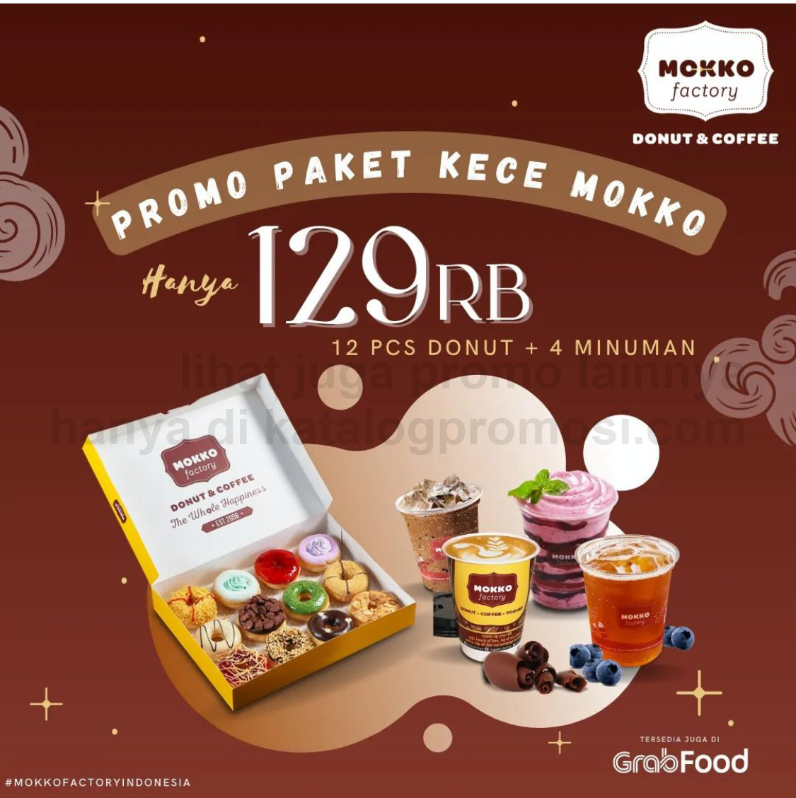 Mokko Factory Promo Paket Kece Mokko 12 Pcs Donut + 4 Minuman Hanya Rp 129.000