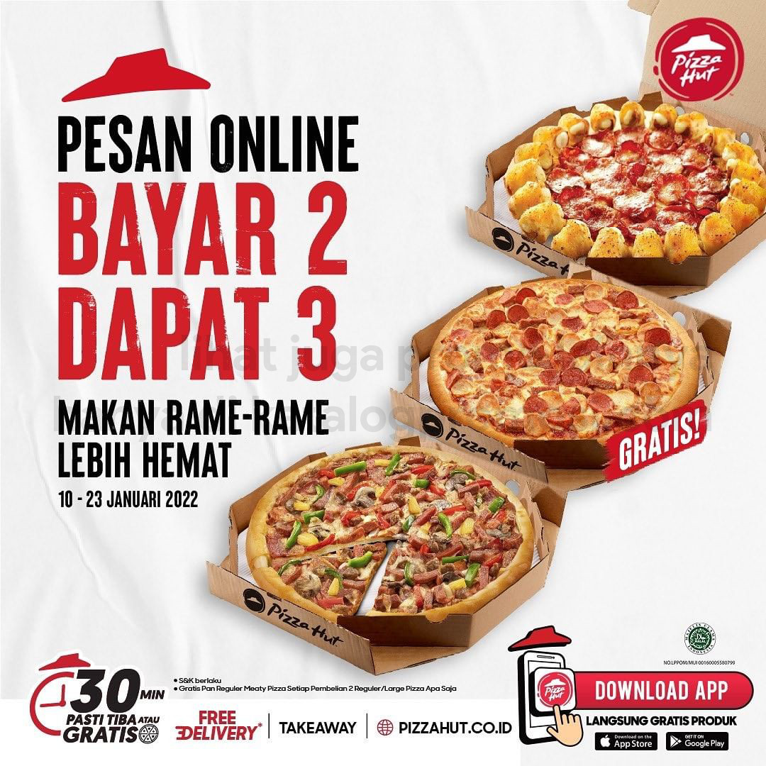 Promo PIZZA HUT - BELI 2 GRATIS 1
