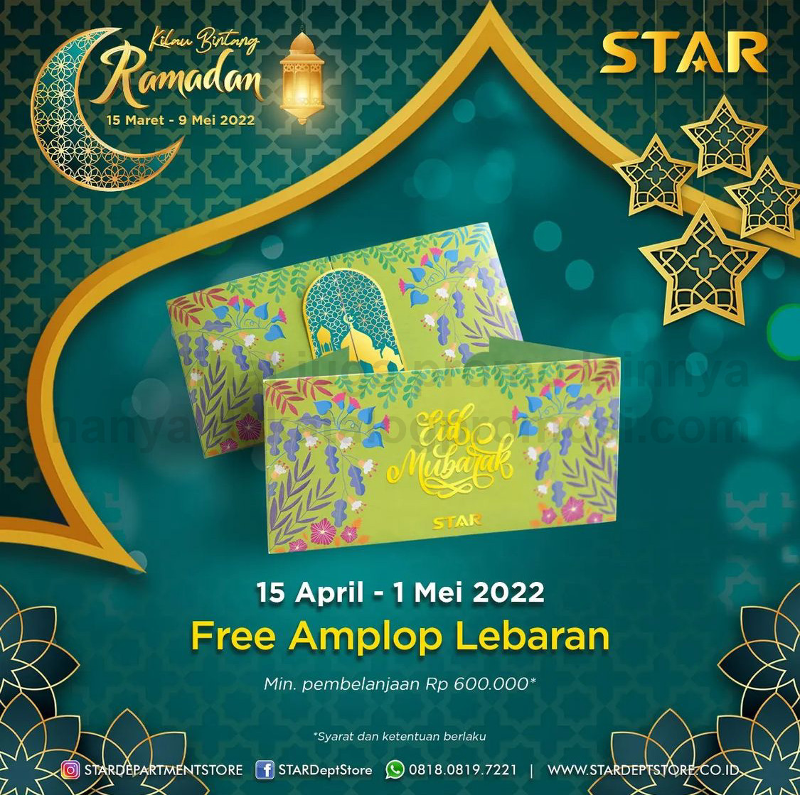 Promo STAR DEPARTMENT STORE FREE Amplop Lebaran exclusive untuk hari rayamu!