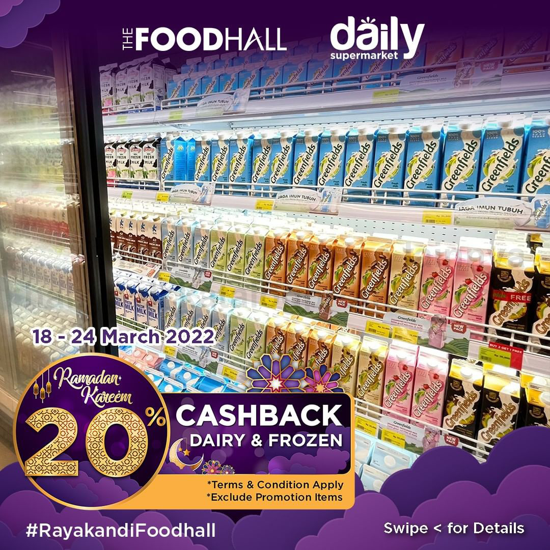 Promo THEFOODHAL CASHBACK 20% untuk PRODUK Dairy & Frozen