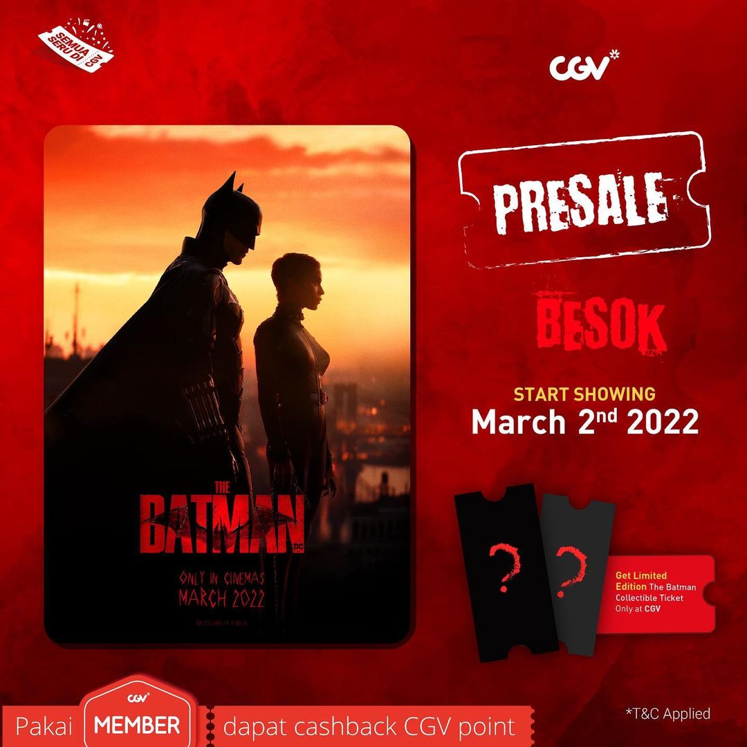 Promo CGV Cinema PRE ORDER TIKET FILM THE BATMAN