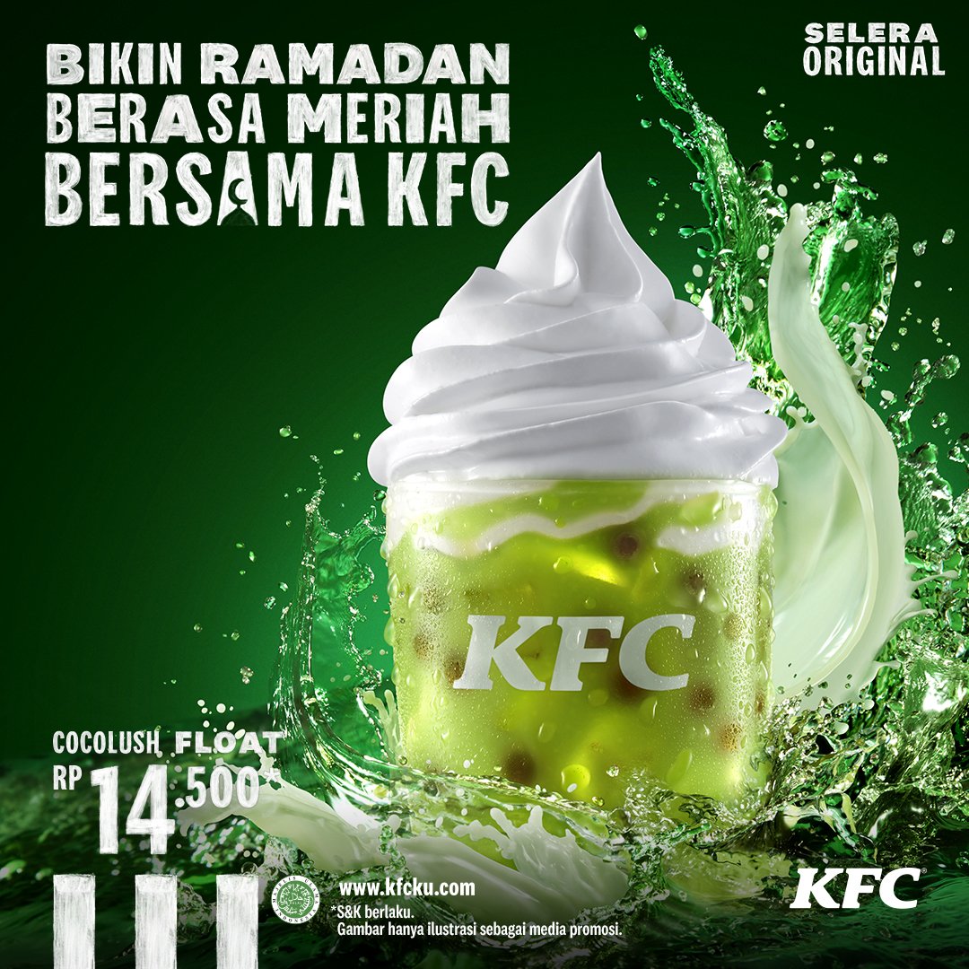Promo KFC MINUMAN BARU! Cocolush Float cuma Rp. 14.500an