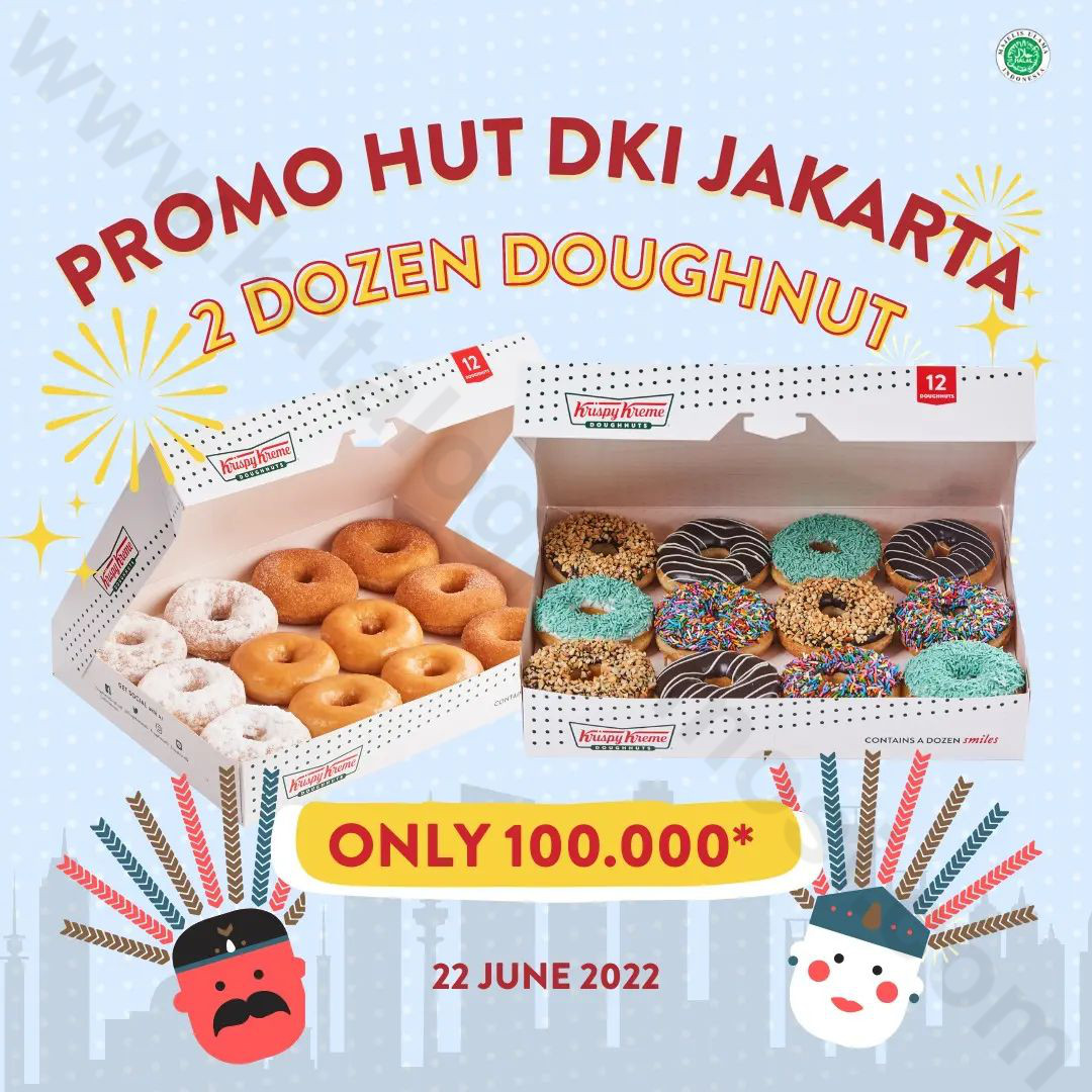 KRISPY KREME Promo HUT DKI JAKARTA - Beli 2 Lusin Doughnut Cuma Rp 100.000*