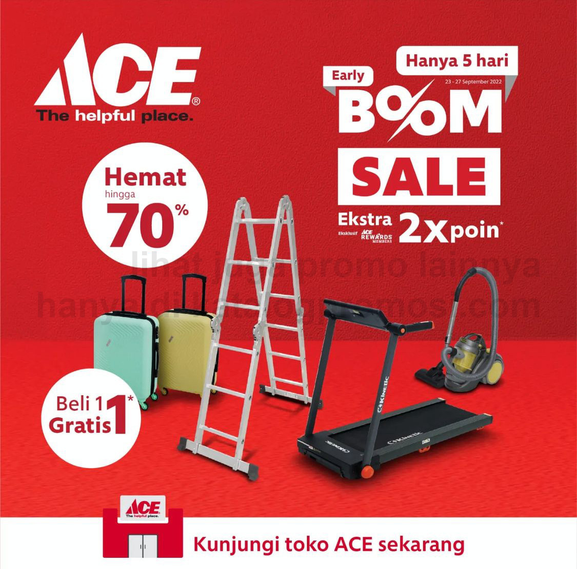 Promo ACE Early Boom Sale - Dapatkan Diskon hingga 70% dan Beli 1 Gratis 1