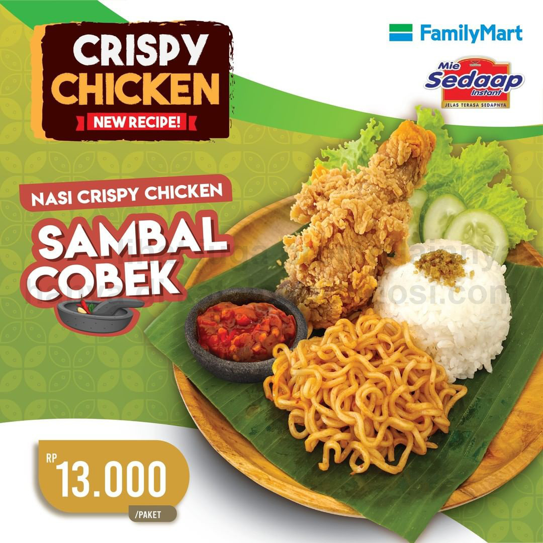 Promo FAMILYMART Paket Nasi Crispy Chicken Sambal Cobek cuma Rp. 11RIBU