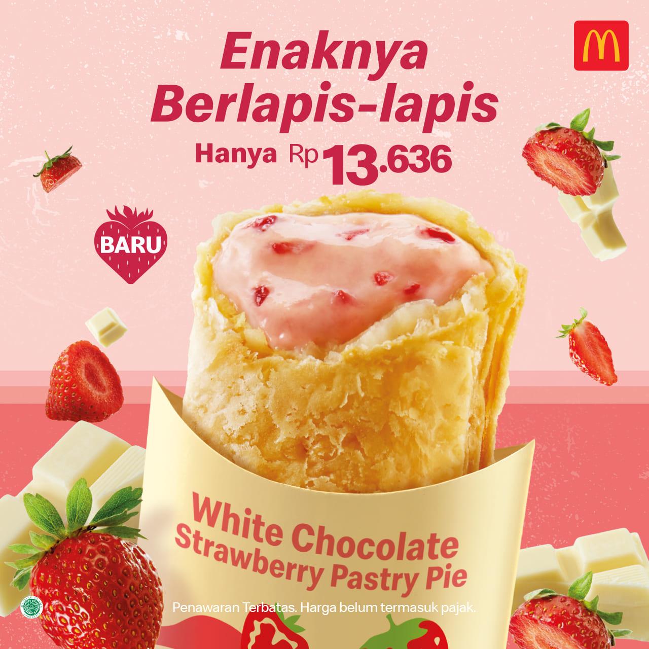 BARU! McDonalds White Chocolate Strawberry Pastry Pie - Harga mulai Rp. 13RIBUAN!!