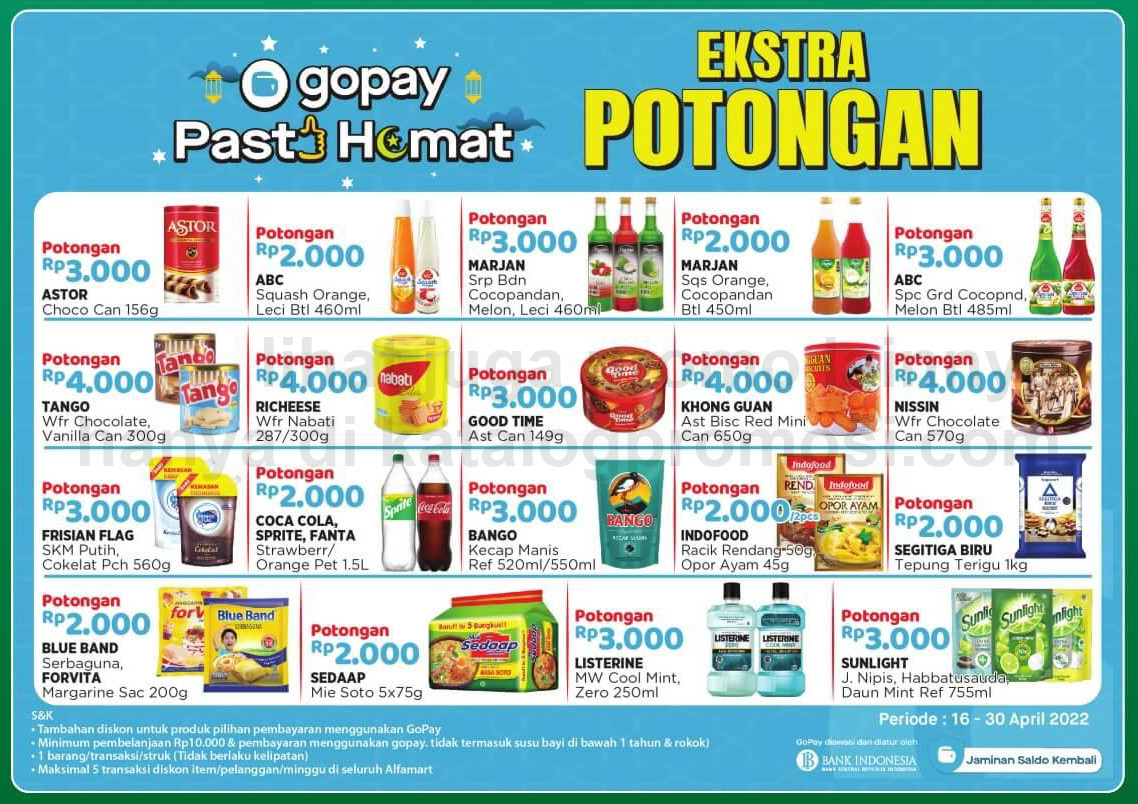 ALFAMART Promo Gopay PASTI HEMAT SPESIAL RAMADHAN - Harga Spesial untuk transaksi pakai GOPAY