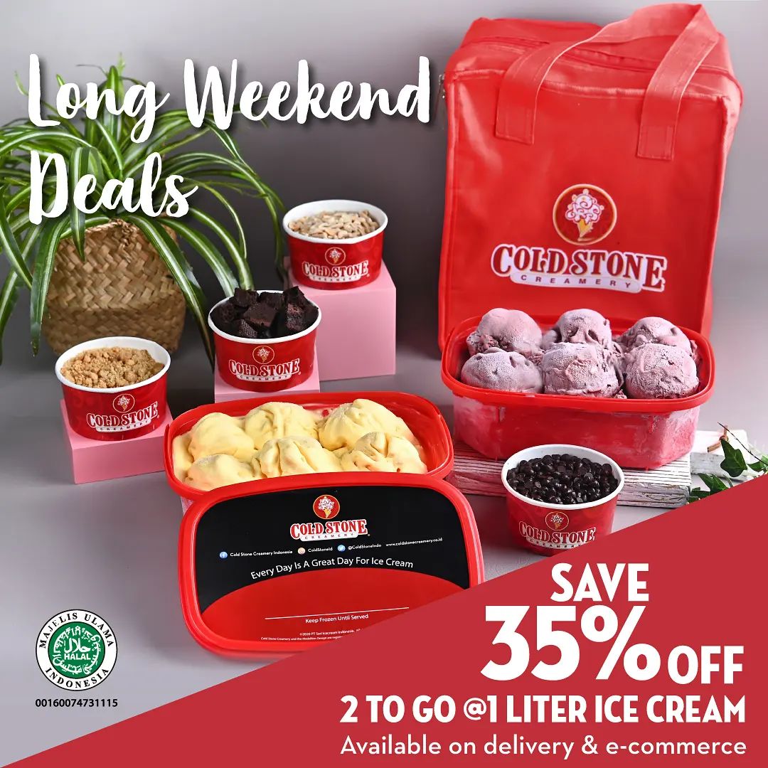 Promo COLD STONE CREAMERY - DISCOUNT up to 30% Off For 2 To Go Ice Cream