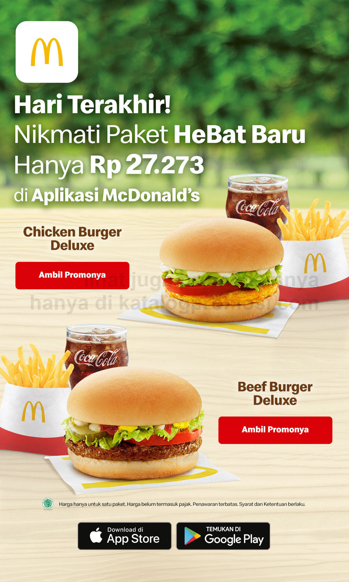 Promo McDonalds Paket HEmat BAngeT cuma Rp. 27.273