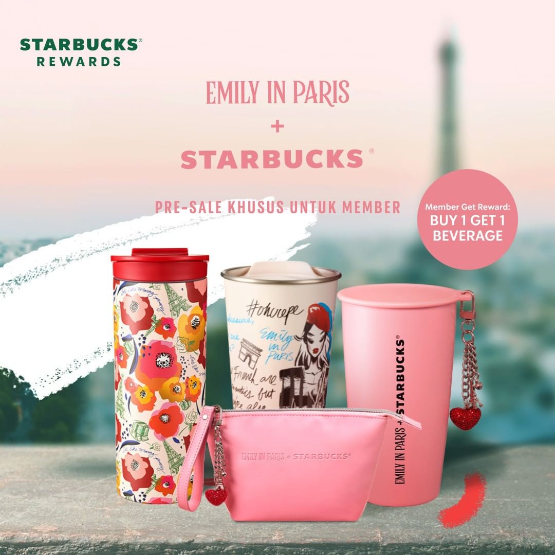 Promo STARBUCKS x EMILY IN PARIS Merchandise