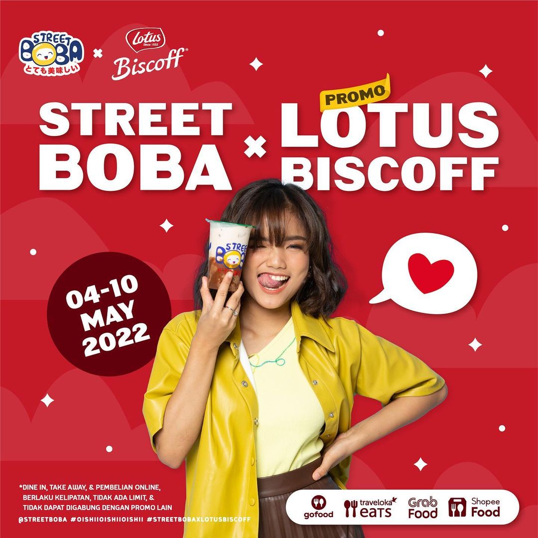 BARU! Promo STREET BOBA x Lotus Biscoff - Harga mulai Rp. 21.000