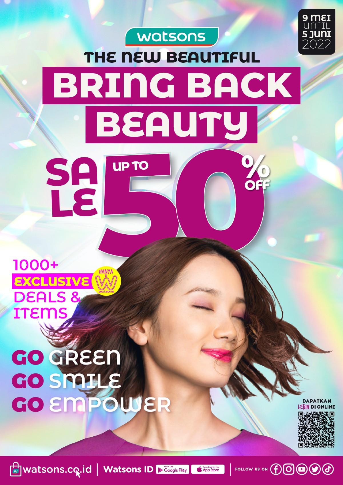 Katalog Belanja Watsons Terbaru - Bring Back Beauty | Discount Up to 50% on your favorite products