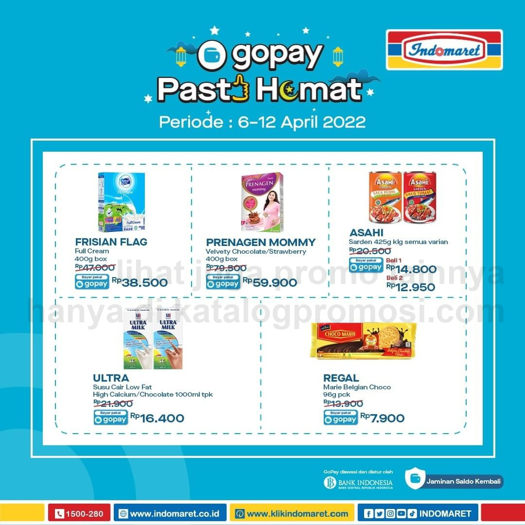 Promo INDOMARET HARGA SPESIAL untuk produk pilihan khusus transaksi pakai GOPAY