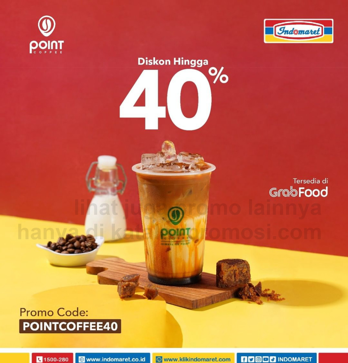 POINT COFFEE Promo Diskon 40% Khusus Pemesanan Via GRABFOOD