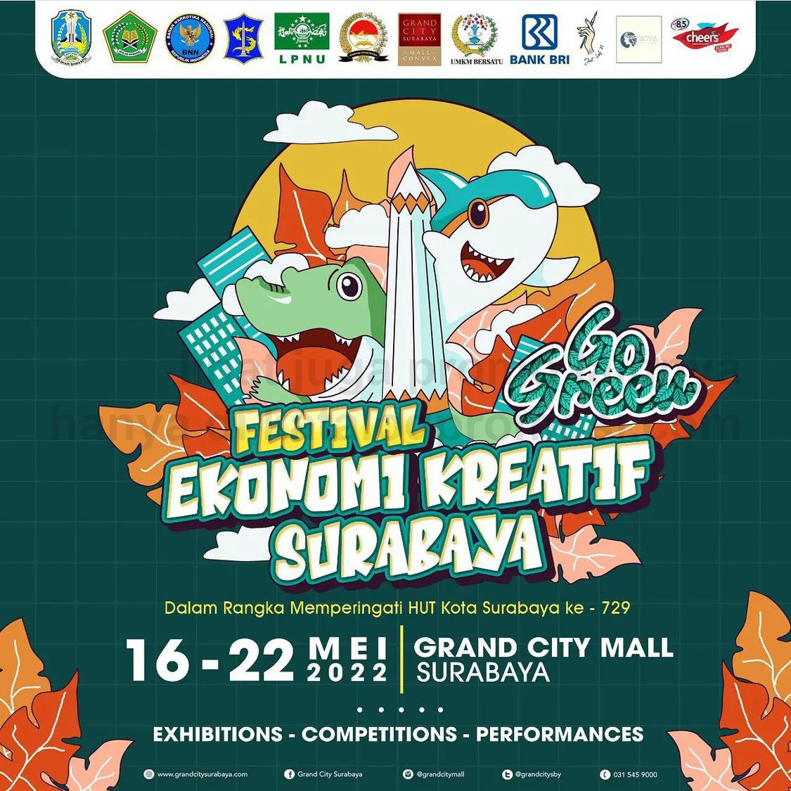 Festival Ekonomi Kreatif Surabaya Go Green 2022 di GRAND CITY MALL SURABAYA