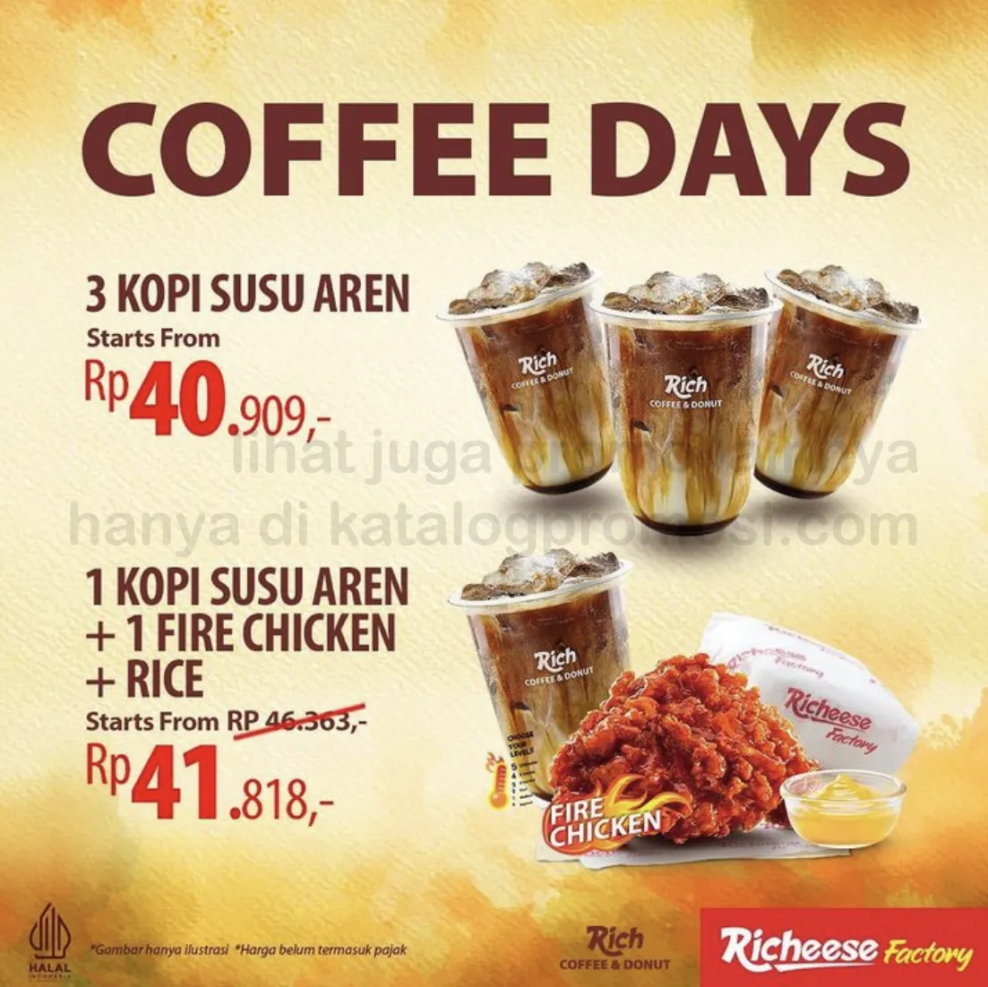 Rich Coffee & Donut Promo Coffee Day - Paket Kopi Susu Aren mulai Rp 40.909 